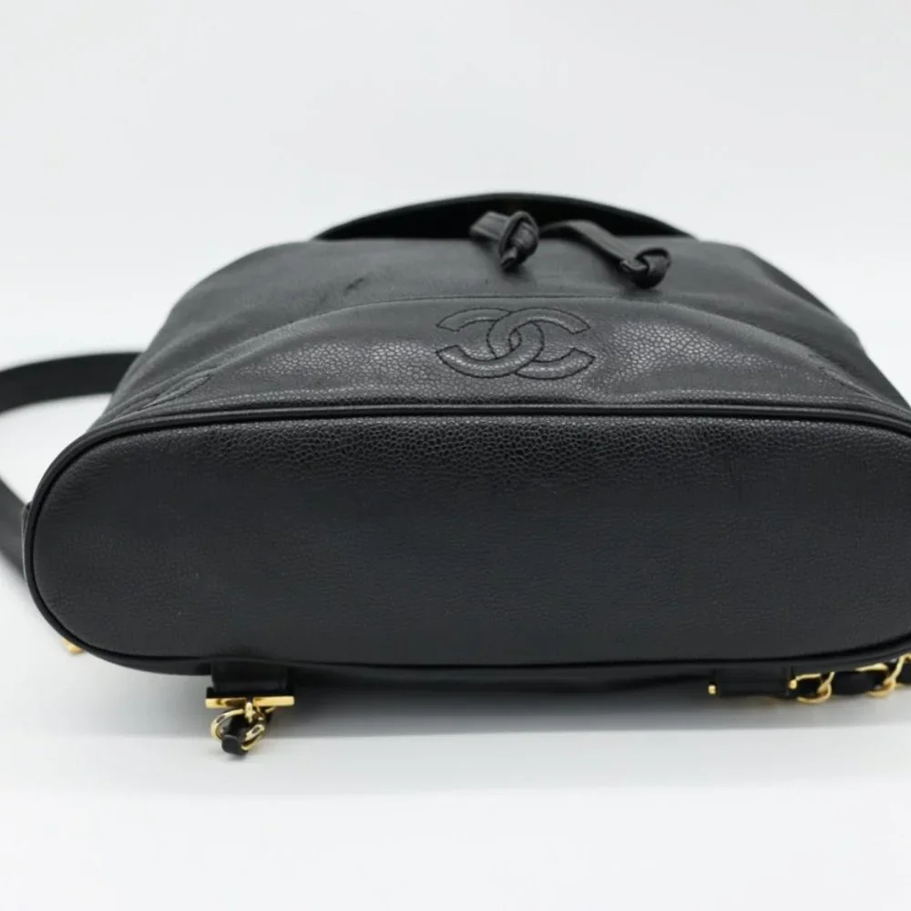Chanel Triple Stitched‎ CC Caviar Medium Flap Backpack